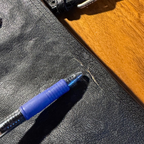 Frye distressed black Leather Shoulder Bag - Picture 6 of 6